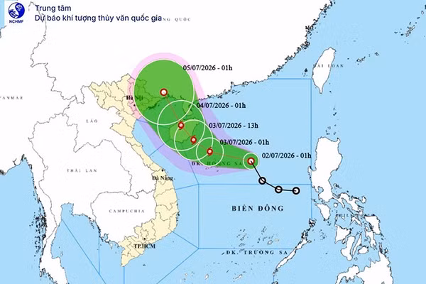 Áp thấp nhiệt đới mạnh lên thành bão, mỗi giờ đi được khoảng 15km