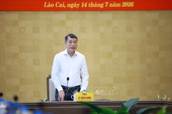 Thủ tướng Lê Minh Hưng làm việc với Ban Thường vụ Tỉnh ủy Lào Cai