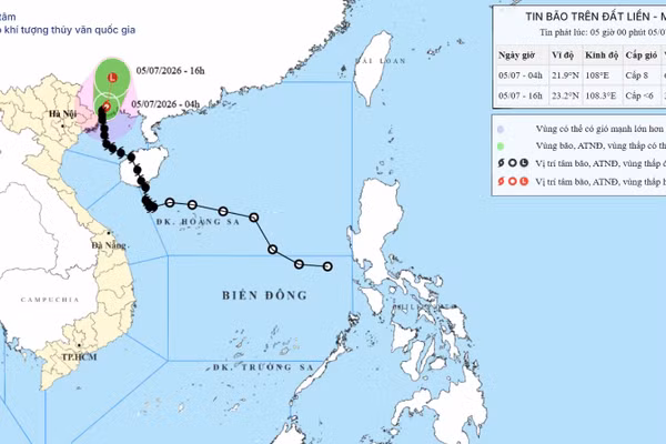 Bão số 1 di chuyển chậm, gây mưa to đến rất to
