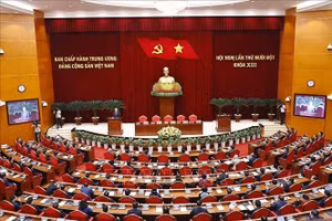 Toàn cảnh phiên bế mạc Hội nghị lần thứ 11 Ban Chấp hành Trung ương Đảng khóa XIII. Ảnh: Doãn Tấn/TTXVN
