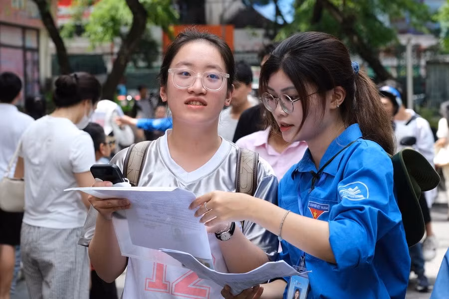 Thí sinh dự thi đánh giá năng lực do Trường ĐH Sư phạm Hà Nội tổ chức, năm 2025.