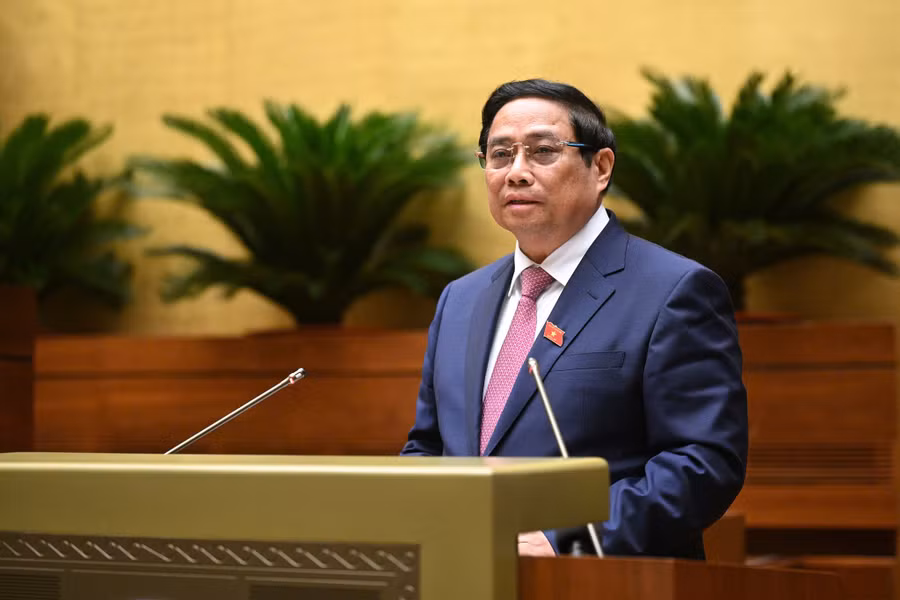 Thủ tướng Chính phủ Phạm Minh Chính báo cáo kết quả thực hiện kế hoạch phát triển kinh tế - xã hội năm 2024; dự kiến kế hoạch phát triển kinh tế - xã hội năm 2025.