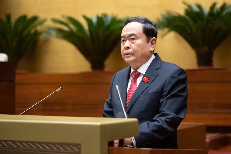 Ủy viên Bộ Chính trị, Chủ tịch Quốc hội Trần Thanh Mẫn phát biểu bế mạc Kỳ họp.