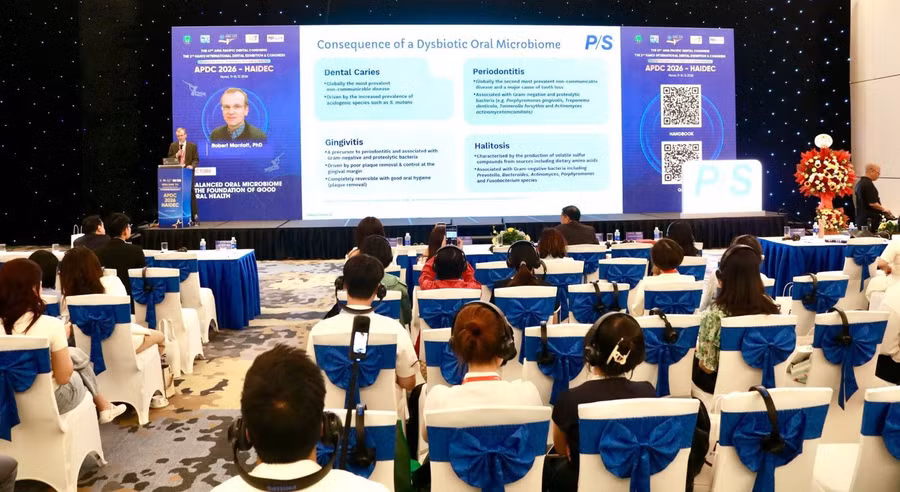 Một hoạt động báo cáo khoa học trong khuôn khổ Hội nghị Nha khoa châu Á - Thái Bình Dương lần thứ 47.