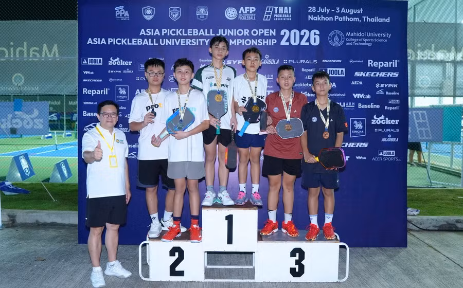Đội tuyển trẻ Liên đoàn Pickleball TP Hải Phòng tranh tài ở nhiều nội dung của Giải Asia Pickleball Junior Open 2026.