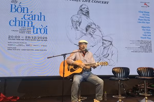 'Về đây bốn cánh chim trời' sẽ diễn ra vào ngày 28/12 tại Trung tâm Hội nghị Quốc gia Hà Nội. Ảnh: BTC