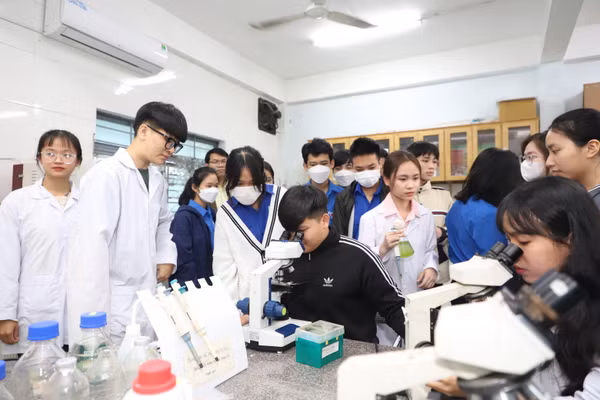 Sinh viên Trường Đại học Sư phạm (Đại học Đà Nẵng). Ảnh: NTCC