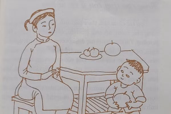 Minh họa sinh động trong cuốn sách 'Gia đình giáo dục - Phép dạy con'. Ảnh: Bình Thanh