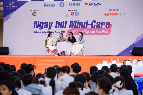 Ngày hội 'Mind Care – Trạm tiếp sức tinh thần năm 2026' do Trung ương Hội Sinh viên Việt Nam và Thành đoàn Đà Nẵng phối hợp tổ chức.