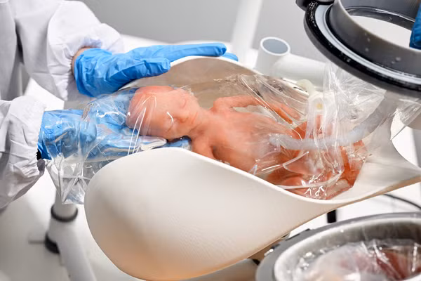 Thiết bị mô phỏng tử cung người mẹ do AquaWomb nghiên cứu.