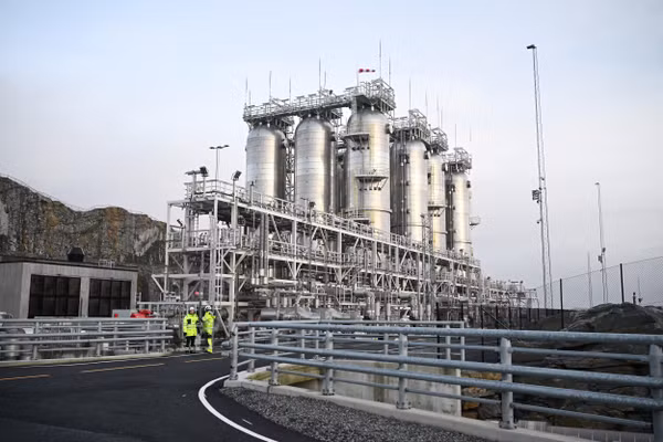 Bên ngoài một cơ sở lưu trữ carbon tại Australia.