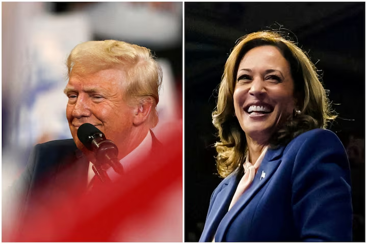 Bà Kamala Harris đang theo đuổi sát nút cựu Tổng thống Donald Trump.