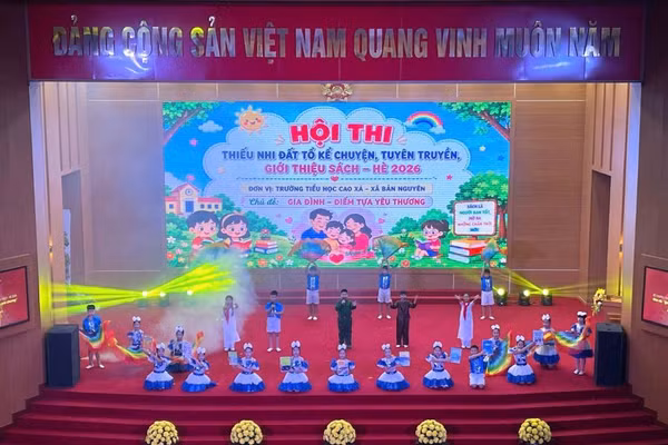 Sôi nổi Hội thi Thiếu nhi Đất Tổ kể chuyện, tuyên truyền giới thiệu sách hè 2026