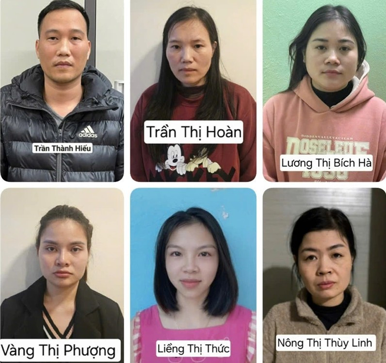 Một số bị can trong vụ án.