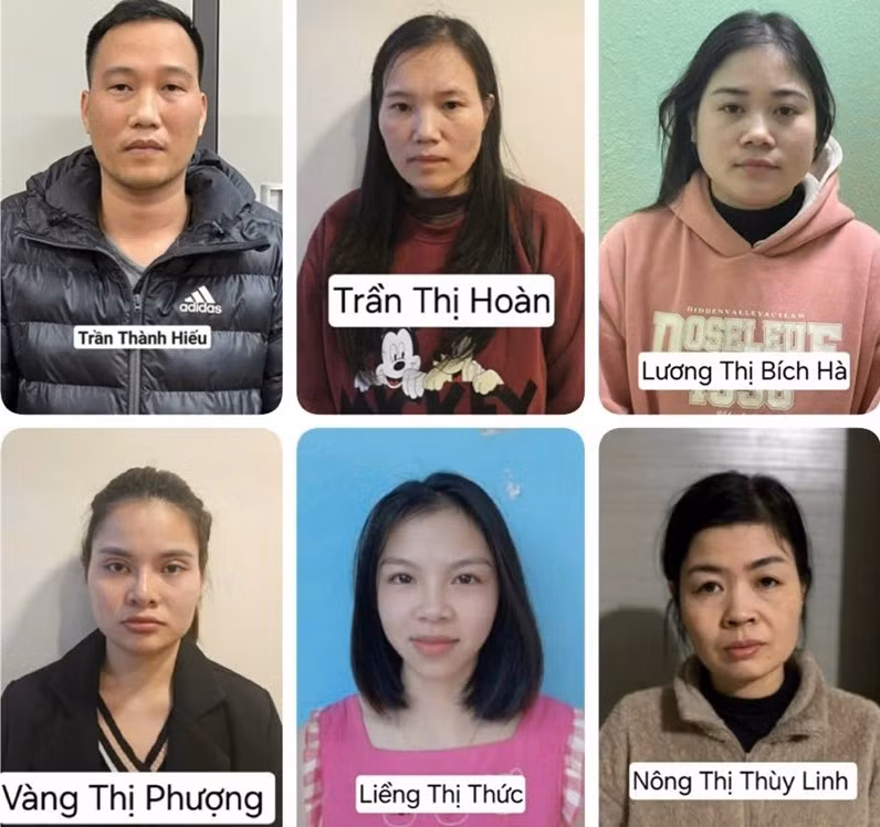 Một số bị can trong vụ án.