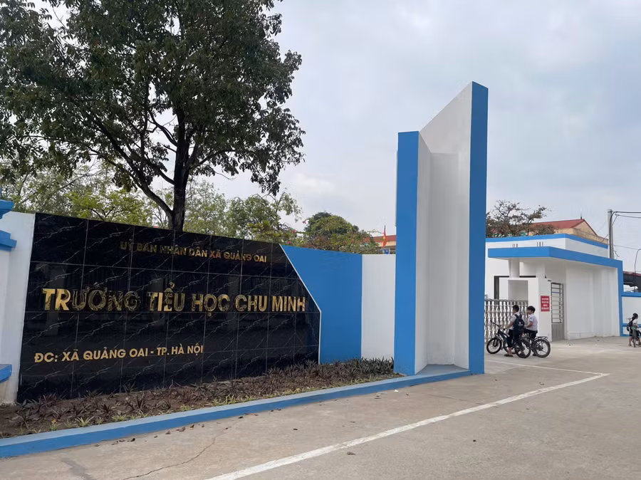 Trường Tiểu học Chu Minh nơi xảy ra sự việc.