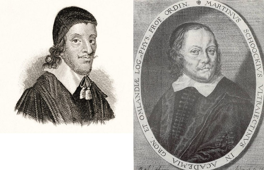Meric Casaubon (trái) và Martin Schoock (phải), 2 nhà thần học đối đầu Descartes mạnh nhất. Ảnh: Wikipedia.org