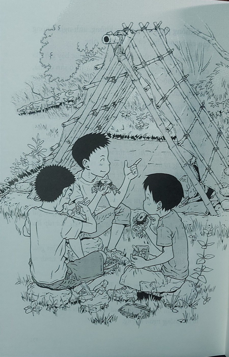 'Căn cứ bí mật' rất chất lượng được hoàn thiện bởi ba cậu bé. Ảnh: Tấn Quyết. cam-thu-van-hoc-de-ky-nghi-he-them-thu-vi-2.jpg