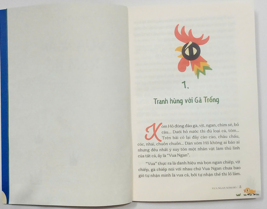 Tập truyện 'Vua ngan xóm Hồ' giúp các bạn nhỏ được hòa mình cùng với thiên nhiên, thêm yêu những loài vật nhỏ bé. Ảnh: Phạm Ngọc tu-trang-sach-bai-hoc-ve-loi-song-tu-nhien-2.jpg