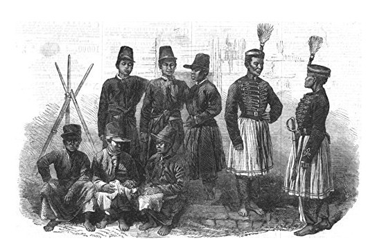 Bản khắc cận cảnh đội nữ cận vệ Krom Klone. Ảnh: Wikipedia.org nu-can-ve-cua-vua-xiem-1.png