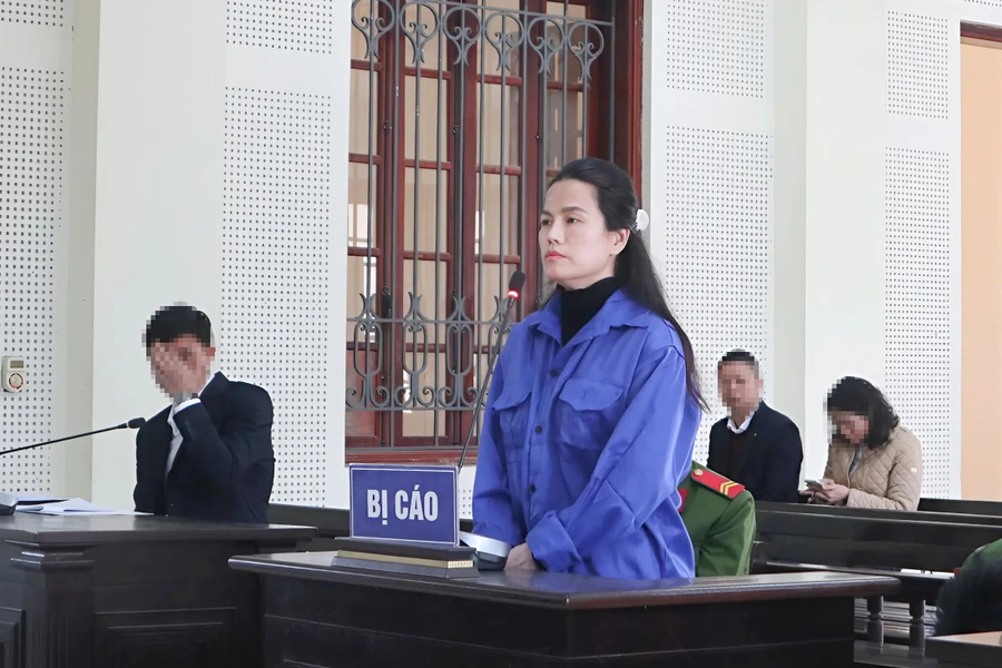Bị cáo Nguyễn Thị Kiều Nga tại phiên tòa sơ thẩm.