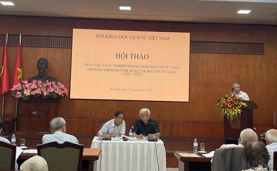 Hội thảo đánh giá về Hoàng giáp Nguyễn Tư Giản vào năm 2022.