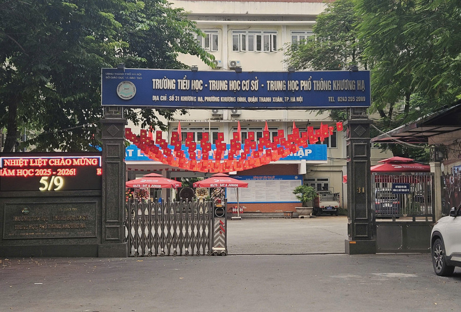 Trường Tiểu học, THCS & THPT Khương Hạ - nơi xảy ra nhiều sai phạm tồn tại trong công tác quản lý của Ban giám hiệu.