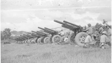 Ngày 13/3/1954, pháo binh mở đầu chiến dịch. Ảnh: TTXVN.