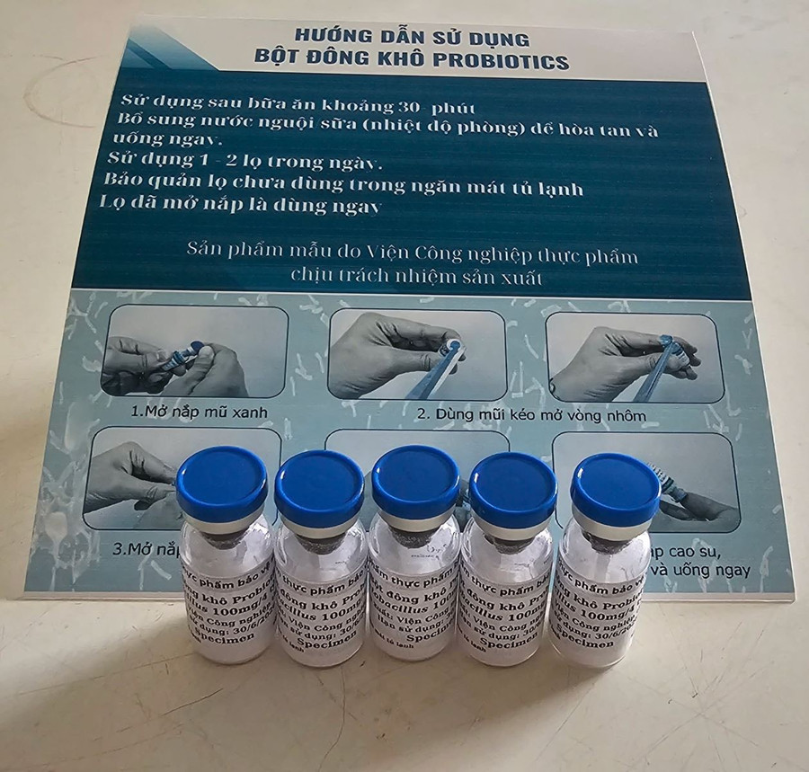 Sản phẩm probiotic của nhóm nghiên cứu.