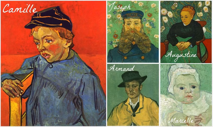 Van Gogh vẽ tổng cộng 26 bức tranh về gia đình Roulin. Ảnh: Aquesttocreate.blogspot.com - Bbc.com