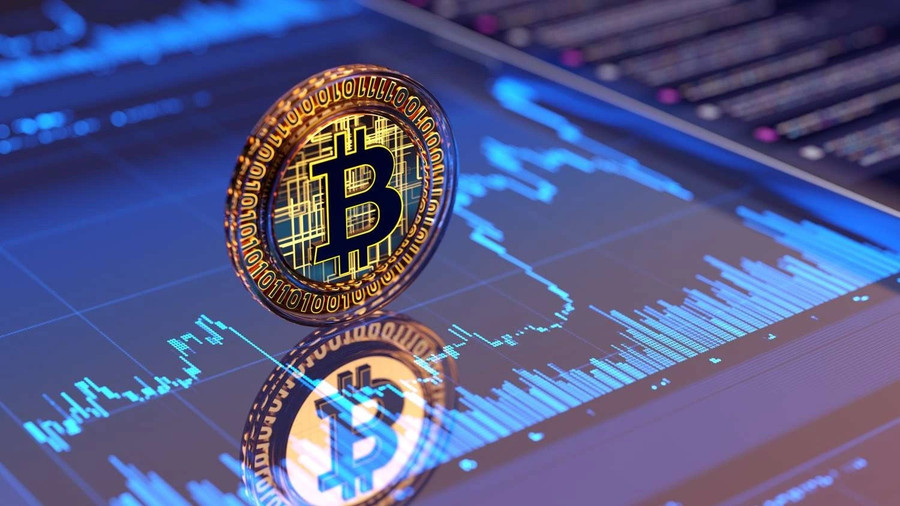 Đồng xu biểu trưng của Bitcoin.
