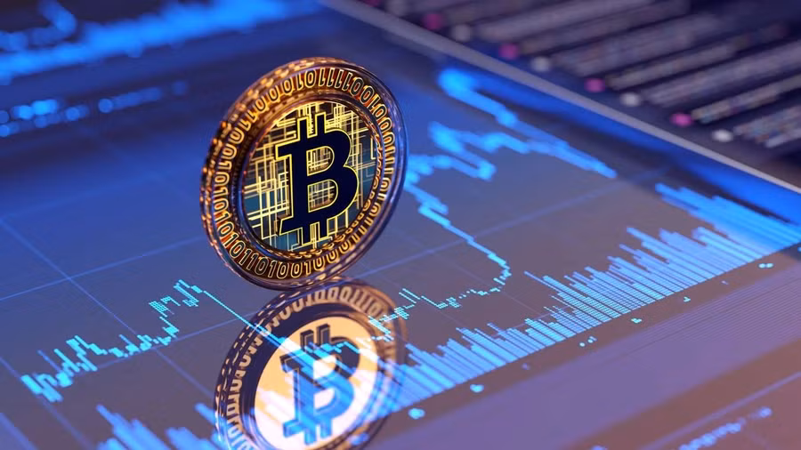 Đồng xu biểu trưng của Bitcoin.