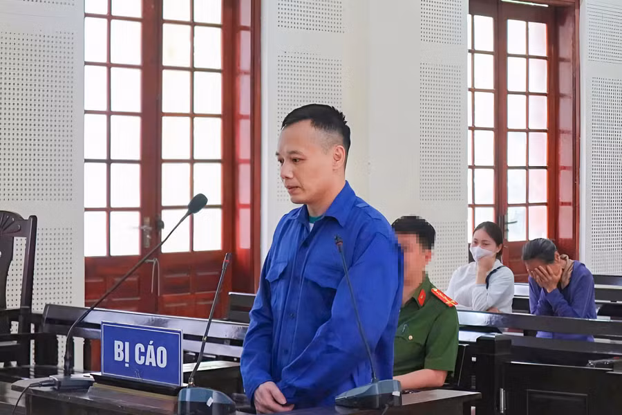 Bị cáo Nguyễn Kỳ Linh tại phiên tòa sơ thẩm.