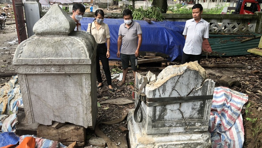 Vụ bia đá chùa Thổ Hà (Bắc Giang) bị vỡ thành nhiều mảnh là bài học rất lớn trong việc thi công, tu bổ di tích.