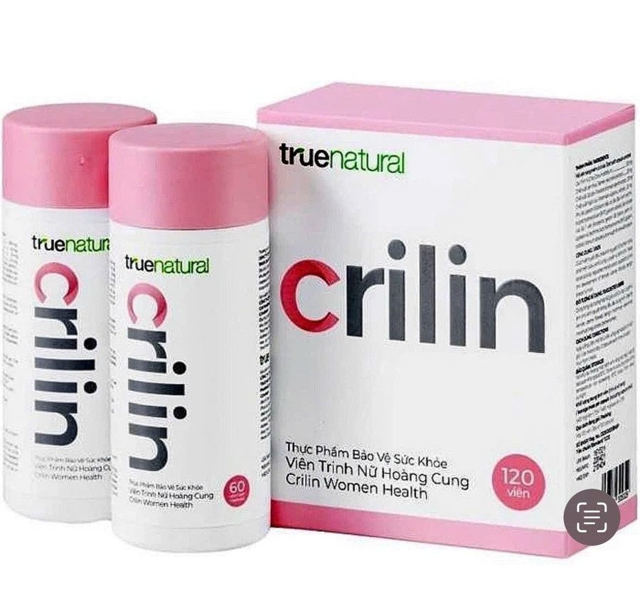 Viên trinh nữ hoàng cung Crilin women Health có nội dung quảng cáo gây hiểu nhầm là có tác dụng như thuốc chữa bệnh.