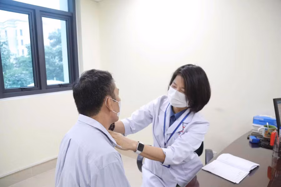 Hoạt động khám chữa bệnh tại Bệnh viện K. Ảnh: BVCC