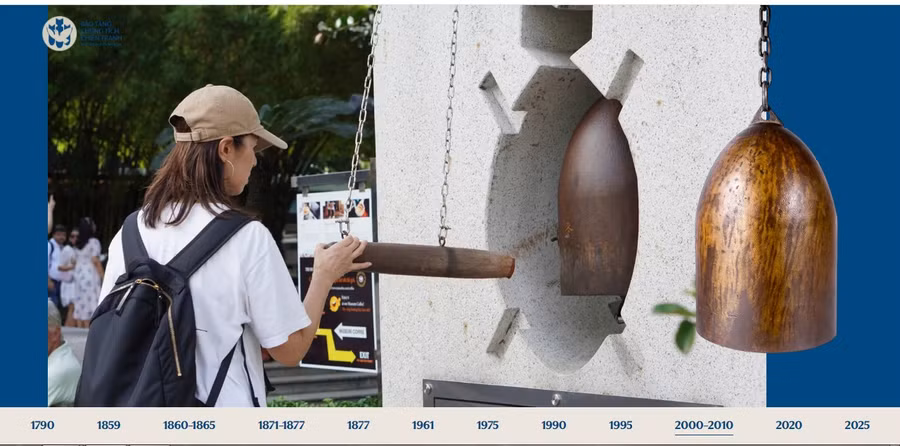 Du khách tham quan Bảo tàng Chứng tích Chiến tranh. Ảnh: Bảo tàng Chứng tích Chiến tranh