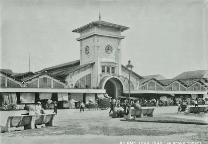 Chợ Bến Thành những năm 1920 - 1929. Ảnh: Benthanhmarket