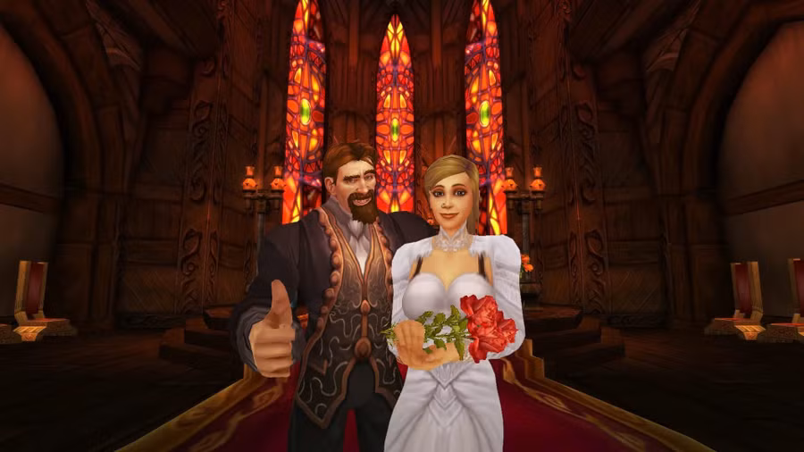 Đám cưới 'ảo' trong trò chơi World of Warcraft.