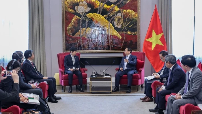 Thủ tướng Phạm Minh Chính tiếp ông Yamamoto Ichita, Thống đốc Chính quyền tỉnh Gunma. Ảnh: VGP/Nhật Bắc