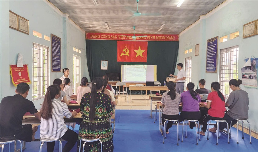 Lớp học nghiệp vụ du lịch. (Ảnh QN)