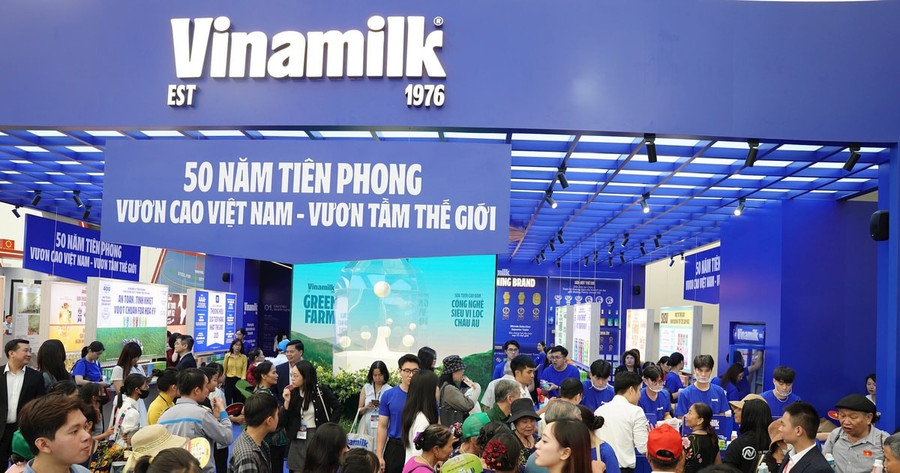 Vinamilk tạo điểm nhấn tại triển lãm thành tựu đất nước 80 năm.