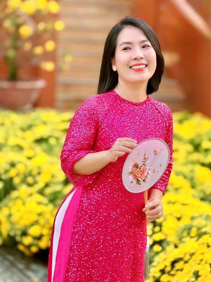 Chân dung cô giáo chủ nhiệm lớp 8/1 - cô Lê Thị Ái Vân. Ảnh: NVCC