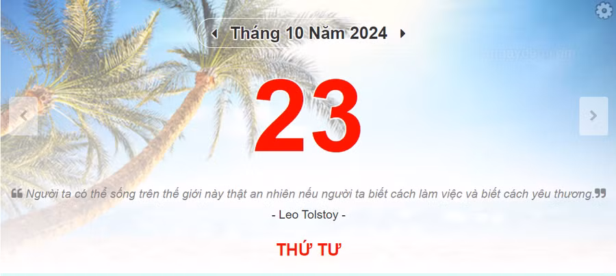 Lịch âm 23/10 - Xem lịch âm ngày 23/10