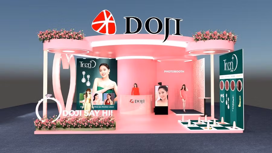 Người tham dự có cơ hội tham gia các hoạt động tương tác hấp dẫn tại khu vực của DOJI.