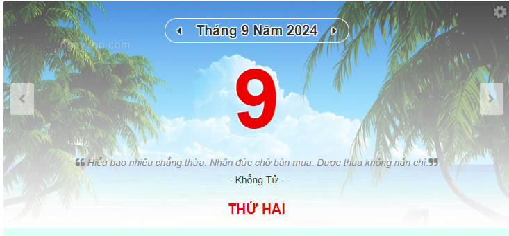 Lịch âm 9/9 - Xem lịch âm ngày 9/9