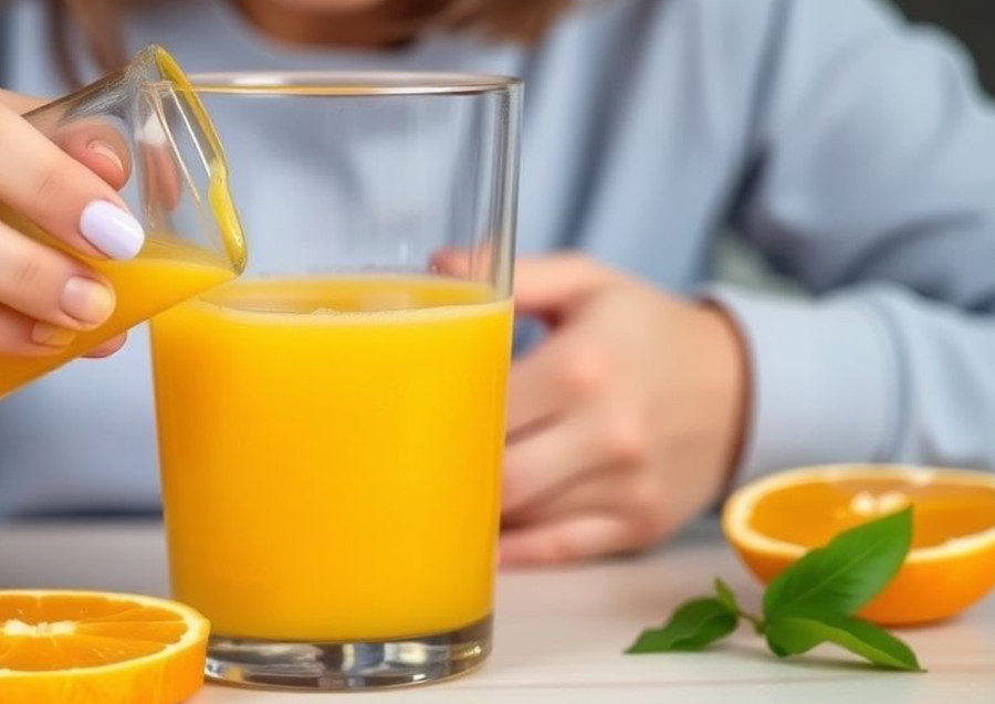 Mỗi ngày 200ml nước cam là đủ, tiêu thụ quá nhiều đường fructose có thể tăng gánh nặng cho gan. (Ảnh: ITN)