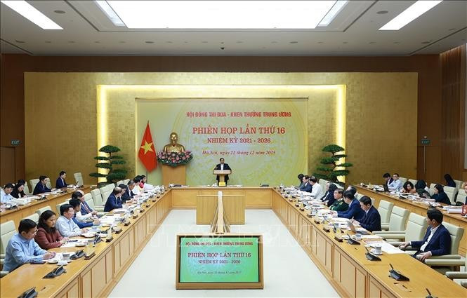 Phiên họp lần thứ 16 của Hội đồng Thi đua - Khen thưởng Trung ương. Ảnh: Dương Giang/TTXVN