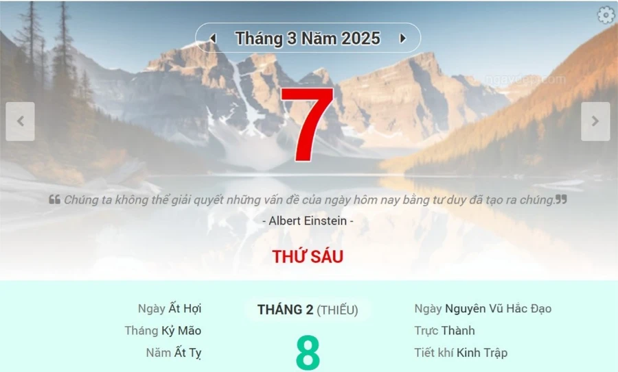 Lịch âm 7/3 - Xem lịch âm ngày 7/3