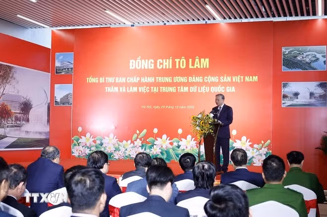 Tổng Bí thư Tô Lâm phát biểu chỉ đạo. (Ảnh: Thống Nhất/TTXVN)